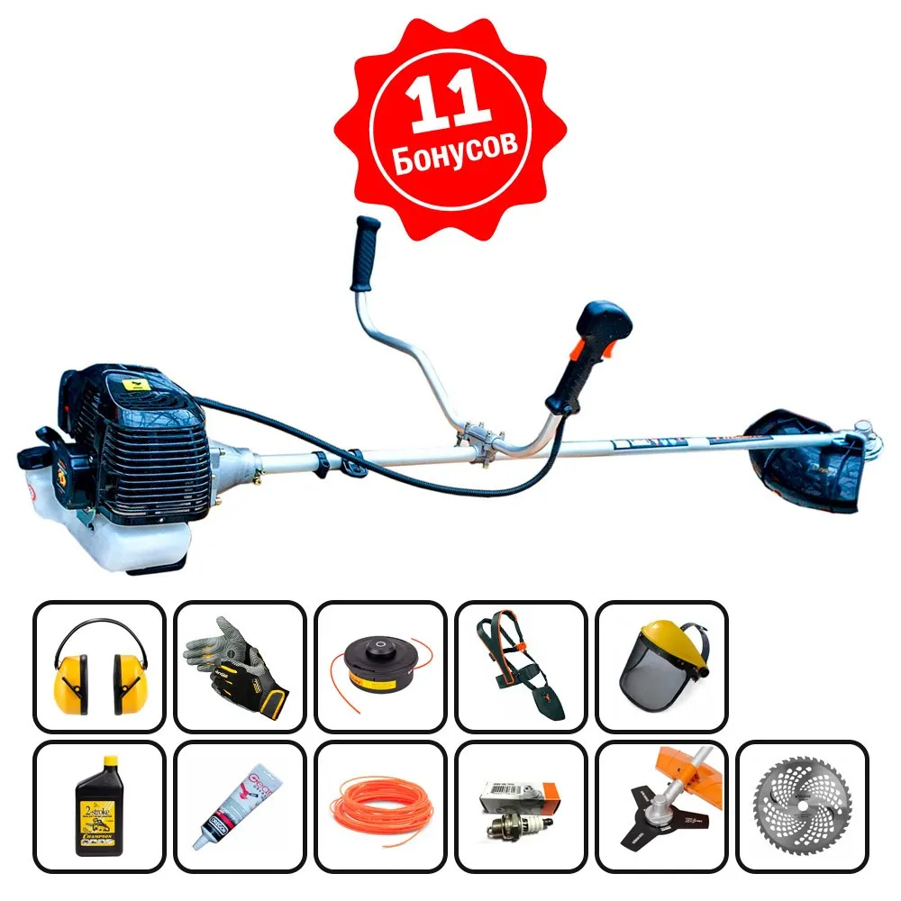 БЕНЗОКОСА SHTENLI DEMON BLACK PRO 1.45 кВт + 11 БОНУСОВ